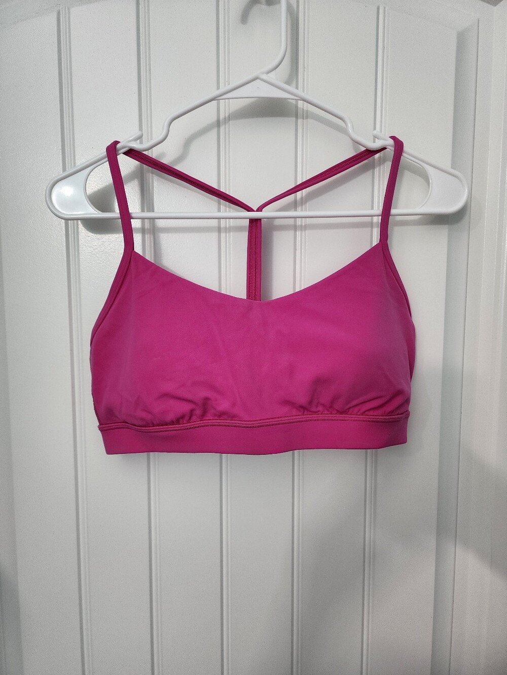 Lululemon Flow Y Bra Nulu in Vibrant Pink, Size 12
